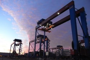 HHLA, Hamburg, Germany Kalmar automatic stacking cranes (ASCs)