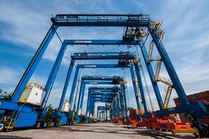 Tecon Santos, Brazil Kalmar rubber-tyred gantry (RTG) cranes